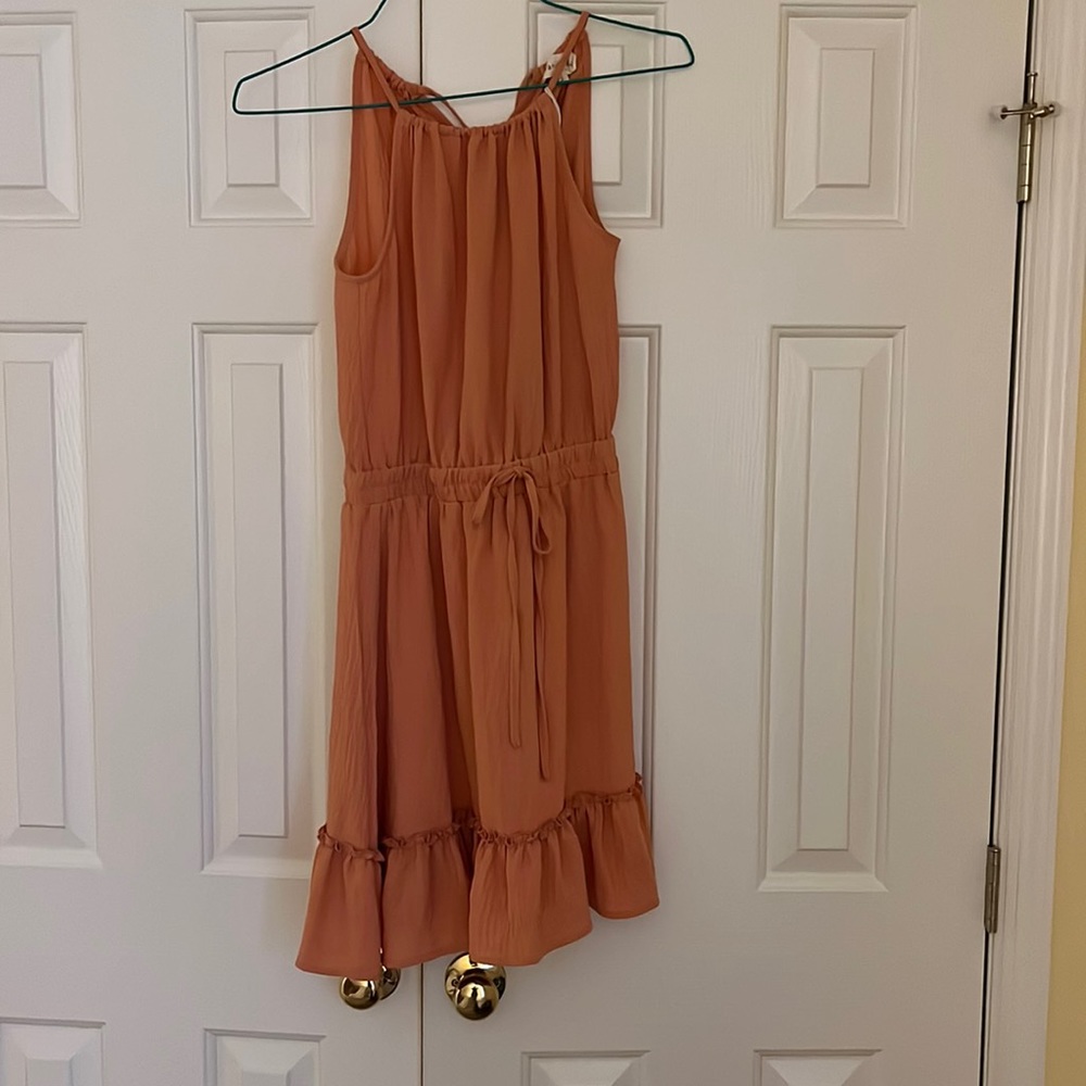 Peach halter mini dress NWT